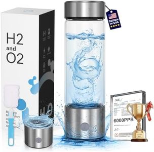 Hydrogen Water Bottle with SPE PEM Technology, 3Min 6000PPB，460ml Portable Hydro Water Machine, Health Care Gifts for Husband, Wife, Family, Friends, Travel（Included Brush）