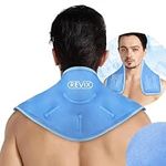 REVIX XL Neck Ice Pack for Injuries Reusable Gel Neck Ice Wrap for Pain Relief, Hot and Cold Compress for Chronic Pain, Sports Injury and Cervical Surgery Recovery, Soft Plush Lining Neck Cold Pack