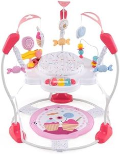 BABY JOY Baby Jumpers and Bouncers, Infant Activity Center with Music Lights Sounds, 360° Rotating Seat and 3 Adjustable Heights, Baby Play and Learning Center for 6-12 Months