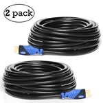 MutecPower High Speed 5M HDMI Cable With Ethernet 2 PACK - Supports 3D & Audio Return Channel [Latest Version] – 5 Meter - 2 Pack