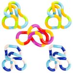 Fidget Toy, 5PCS Tangle Fidget Toys for Adhd, Stress Relief Sensory Fidget Toys, Silent Twisty Fidget Toys for Kids and Adults