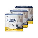 Friends Premium Adult Diapers Pant Style - 30 Count -XXL- with odour lock and Anti-Bacterial Absorbent Core- Waist Size 34-65 Inch ;86-165cm