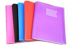 Arpan A4 Presentation Display Book Folder with Flexible Cover for Individuals, School, Colleges, Offices, Professionals, Businesses - 62 Pockets 124/Sides Pocket Assorted Colours x 1