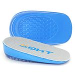 SQHT Heel Lift for Achilles Tendonitis, Heel Pain and Leg Length Discrepancy, Shoe Inserts for Men and Women (Blue&Beige, Small (1" Height))