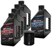 MaximaHiflofiltro VTTOCK10 Complete Engine Oil Change Kit for V-Twin Full Synthetic Harley Davidson Sportster, 5 quart