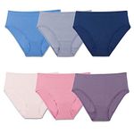 Fruit of the Loom Women's 6 Pack Seamless Underwear Multipack, Hi Cut , Assorted, 8