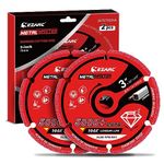 EZARC Diamond Cutting Wheel 3 x 3/8 Inch for Metal, Cut Off Wheel with 5000+ Cuts on Rebar, Steel, Iron and INOX, 2 Pack