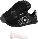 Hike Footwear HF Active - Active Lifestyle Pain Relief Barefoot Shoes, Wide Toe Box, Lightweight Breathable, Flexible Minimalist Walking Shoe, Experience Real Barefoot Feeling Black