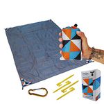 TheCozy Beach Blanket Sand Proof Water Resistant - Picnic Blanket for Multiple Outdoor Use, Beach Mat for Travel & Festivals, Soft & Quick Drying Picnic Mat with 4 Portable Hiking Sticks (Camouflage)