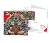 V&A William Morris Strawberry Thief Square Set of 8 Art Notecards Wallet (12.3 x 12.3 cm)