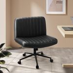 Oikiture Armless Office Chair with 