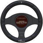 Sperling RM Williams 15'' Car Leather Steering Wheel Cover 38cm Black