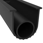 BOWSEN Garage Door Bottom Seals Weatherproof Weatherstrip Threshold Buffering Sealing High Performance EPDM Rubber Weather Resistance Gasket Black 5/16 Inch T-End,16ft Long