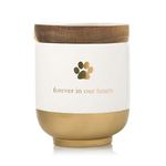 Pearhead Pet Ceramic Forever in Our Hearts Urn, Pet Memorial, Gold