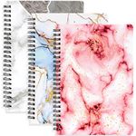 Boxdljh Spiral Notebook, A5 Notebooks, 8.25" x 6.25" Notebook Paper of 80 Sheets -160 Pages School Supplies For College Students, Marble Pattern Spiral Bound Notebook School Set (3Pack Marble)