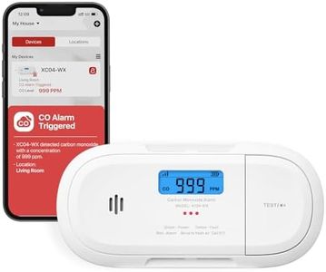 X-Sense Smart Carbon Monoxide Detector, Wi-Fi CO Detector, Real-Time Push Notifications via X-Sense Home Security App, Replaceable Battery,XC04-WX