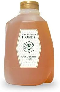 100% Raw Unfiltered Honey , Bulk by Pure Southern Honey [ 3 lb] - Authentic, USA - Made Gallberry Honey - Pure Unheated Honey - Non - GMO, Unsweetened, Sugar - Free, Real American Honey - Pour Jug