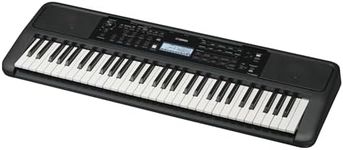 Yamaha PSRE-383 61 Key Portable Keyboard with Touch Sensitive Keys, Lesson & Record functions, Smart Chord, Battery Operation, 650 Voices, 260 accompaniment Styles, 125 Songs, AUX IN, Stereo Speakers