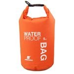 Uncle Paul Boat Dry Bags - Orange 5L Waterproof Bag For Drifting Boating Kayaking Fishing Rafting Swimming Camping Canoeing Surfing 5 Litres