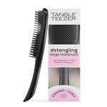 Tangle Teezer Large Ultimate Detangler Hairbrush - For Wet & Dry Hair - Detangling Brush for Thick, Curly & Long Hair - Two-Tiered Teeth Reduce Breakage & Eliminate Knots - Large Paddle - Black Gloss