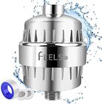 FEELSO 18 Stage Shower Filter, Upgraded High Output Universal Shower Head Water Softener Filter for Hard Water Remove Chlorine Fluoride Heavy Metals Sediments Impurities