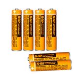 6 Pack HHR-55AAABU NI-MH AAA Rechargeable Batteries for Panasonic 1.2V 550mAh AAA Rechargeable Battery for Cordless Phones