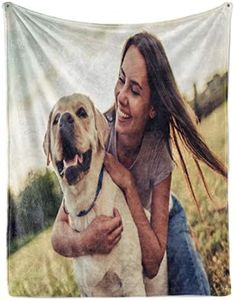 Maylian Personalized Throw Fleece Blanket. Custom Blanket with 1-9 Photo Collages Customized Blankets for Family, Friends, Dogs or Pets, Used as Souvenirs and Gifts (1,40X60in(100x150cm))