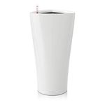 Lechuza Self Watering Plant Pot DELTA 40 Garden Flower Indoor Outdoor Tall Floor Plastic Planter with Drainage Hole D40 H75 cm White High-Gloss