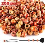 200pcs SOSMAR Round Wood Beads 11x1