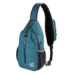 WATERFLY Sling Bag Sling Backpack Crossbody Bag Hiking Daypack for Men Women (Teal Blue)