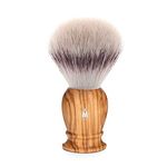 MÜHLE Classic Olive Wood Large Silvertip Fiber Shaving Brush - Synthetic Luxury Shave Brush for Men, Rich Lather