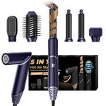 5 in 1 Hair Styler Air Styler Airbrush 5 in 1 with Hot Air Brush Blow Dryer Brush Hair Dryer Air Curler for Drying, Rotating, Straightening and Volumizing