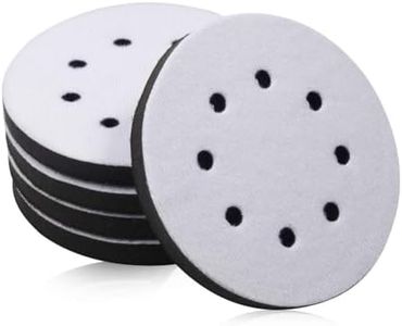 SPEEDWOX 5 Inch 8 Holes Hook and Loop Soft Sponge Cushion Interface Buffer Pad Sanding Discs Pad 5 Packs Soft Foam Buffering Pad for Drill Grinder Rotary Tools