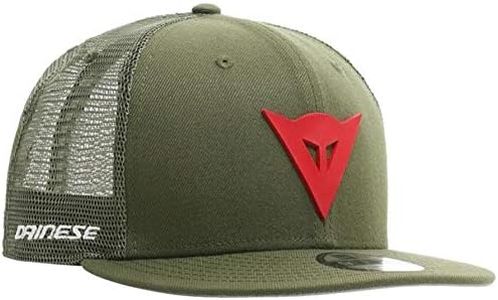 Dainese Mixte Dainese 9fifty Trucker Snapback Cap Casquette d t avec visi re plate, Vert/Rouge, Taille unique EU
