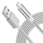 USB C Cable, Type C Charger Cable Fast Charging Nylon Braided USB C Charger Cable for Samsung Galaxy S21 S20 fe S10 S9 S8 A21s A20e A51 A71, Huawei P40 P30, OnePlus, LG, Xperia (1 Metre)