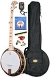 Deering Goodtime 2 5-String Resonator Bluegrass Banjo with Deluxe Padded Bag, Strings, Dunlop Finger and Thumb Picks, True Tune Rechargeable Tuner, Mute, Bundle Starter Package