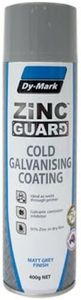 DY-Mark Zinc Guard Spray Cans Cold Galvanising Coating Metal Protection Primer Dymark Professional Metallic Paint Rust Anti Corrosive Remover (1 x 400g Can)