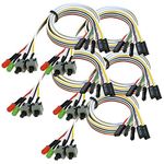 DAHSHA 5pack 27inch Computer Case ATX Power On Off Switch Cable With 2 Led Light Red Green Atx Case Front Bezel Wire