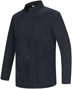 Misemiya - Veste de Chef pour Hommes - Veste de Chef pour Hommes - Uniforme d'accueil -Ref.842 - X-Large, Veste de Cuisine 842 - Noir