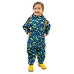 JAN & JUL Rain Suit for Baby Boys, Waterproof Coverall (Cozy-Dry: Dinoland, Size: 1 Year)