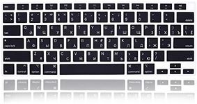 MMDW Russian Language Silicone Keyboard Cover Skin for MacBook Air 13 inch 2020 Release Model A2179 A2337 M1 Chip,for MacBook Air 13 inch Accessories,for MacBook 13"Air Gel Protective Skin US Version