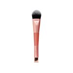 Real Techniques Cover & Conceal Dual Ended Makeup Brush for Flawless Foundation Coverage, Smooths and Conceals, Pink