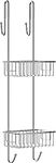 Bamodi Shower Caddy Hanging Stainless Steel |Rustproof 2-Tier Shower Shelf | No Drilling Required | Hangable Bathroom Shower Baskets with 2 Towel Hooks (27.5'' x 8.3'' x 7.3'') Hook Size: 0.78 Inches