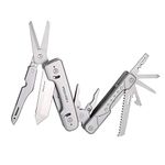 ROXON S802 Phantom Multi Tool Pliers and Folding Pocket Scissors with Replaceable Knife and Wire Cutters