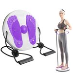 Nepfaivy Waist Sculptor Machine Twister - Waist Whispers Waist Twisting Disc for Home Exercise Workout, Waist Trainer Twisting Disc Board for Women Weight Loss/Body Shaping/Foot Massage (Purple)