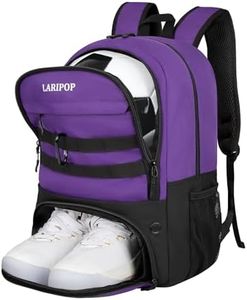 LARIPOP Soccer Backpack,Soccer Bag with Ball Holder and Shoe Compartment,Sports Equipment Training Bags Fits Basketball Football Volleyball and Accessories