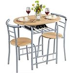 Yaheetech 3 Piece Dining Table Set,