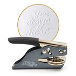 JUST REFINE Personalised Embossing Stamp – Custom Handheld Embosser for Paper, Envelopes & Gifts – Add a Unique Touch to Your Stationery or Brand