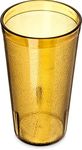 Carlisle FoodService Products Stackable Tumbler Plastic Tumbler with Pebbled Exterior for Restaurants, Catering, Kitchens, Plastic, 16 Ounces, Amber