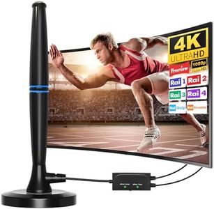 Antenna TV interna, Antenna per Smart TV con potente - Portabile Digitale Antenna TV di 380+ miglia Gamma 360° Ricezione del Segnale,antenna per HDTV 4K 1080P, cavo coassiale da 5 m incluso